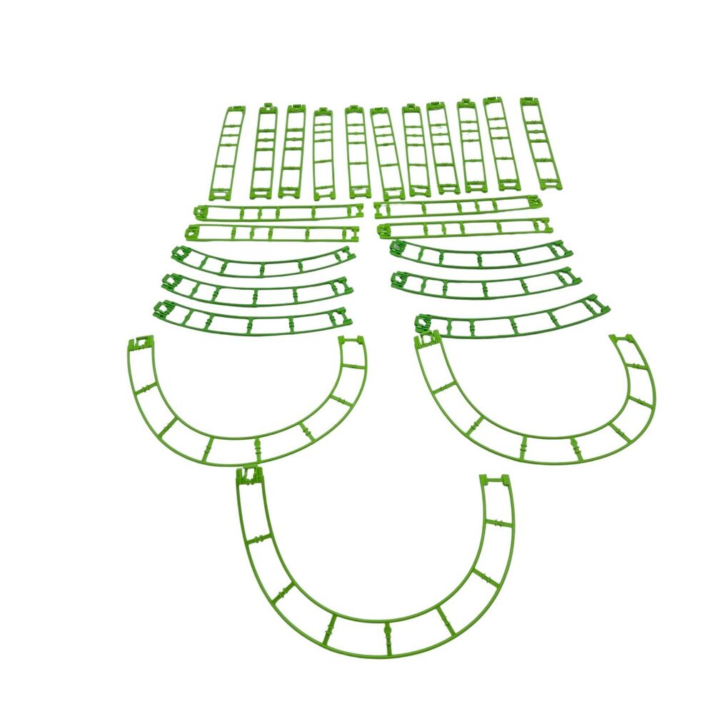 K’NEX Roller Coaster Track Lot 24pc Green Curved & Straight Parts